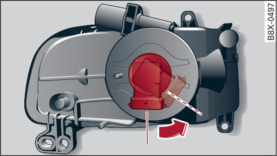 Bulb housing: Changing the bulb